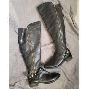 Steve Madden Skippur Motorcyle Boot Black Leather